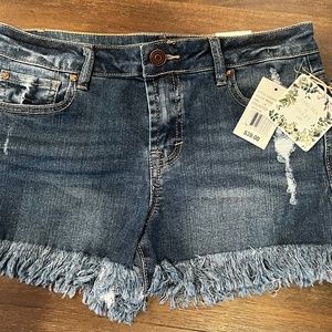 Denim cut-off Frayed shorts Girls 14 NWT Chelsea & Violet